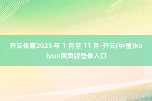 开云体育2025 年 1 月至 11 月-开云(中国)kaiyun网页版登录入口