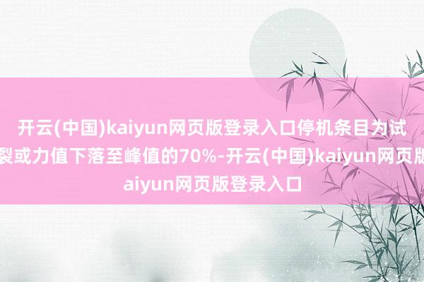 开云(中国)kaiyun网页版登录入口停机条目为试样饱和断裂或力值下落至峰值的70%-开云(中国)kaiyun网页版登录入口